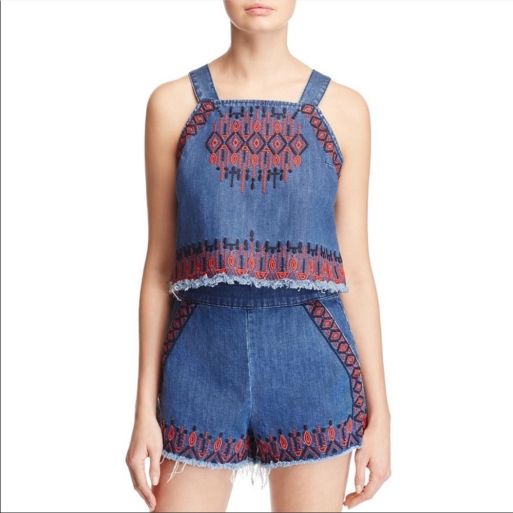 Blank NYC matching denim shorts set!